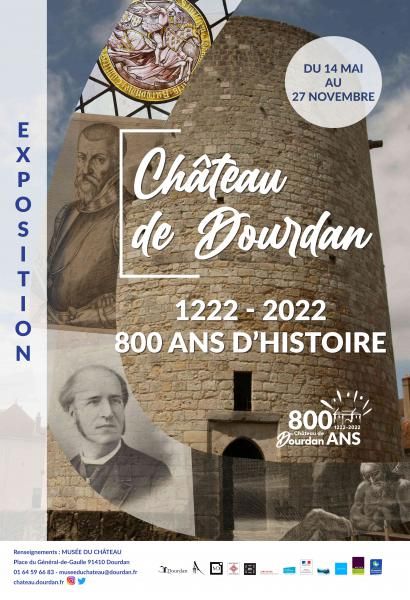 Affiche-exposition-Chateau-de-Dourdan-1222-2022-800-ans-d-histoire